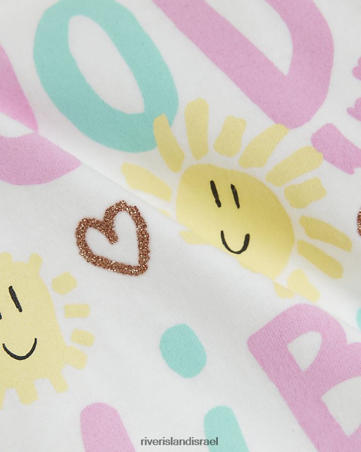 לבוש River Island g חולצה גרפית לבן בנות BDZ4086046