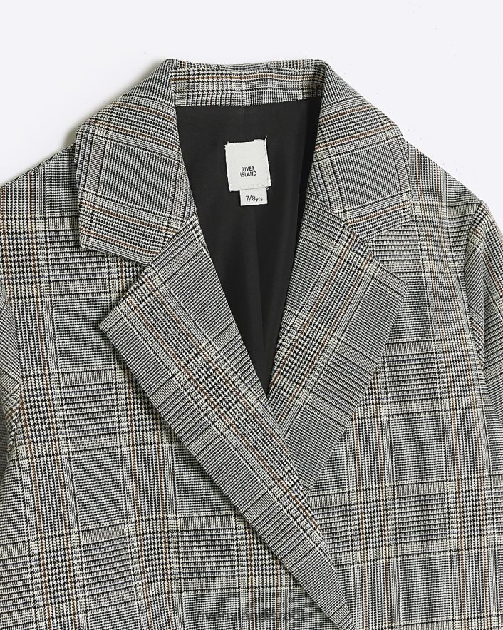 לבוש River Island g בלייזר בדוק בז' בנות BDZ4086195