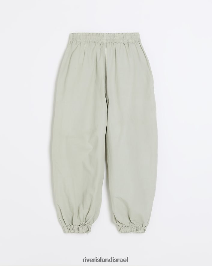 לבוש River Island מכנסי מטען מצנחי g ירוק בנות BDZ4086214