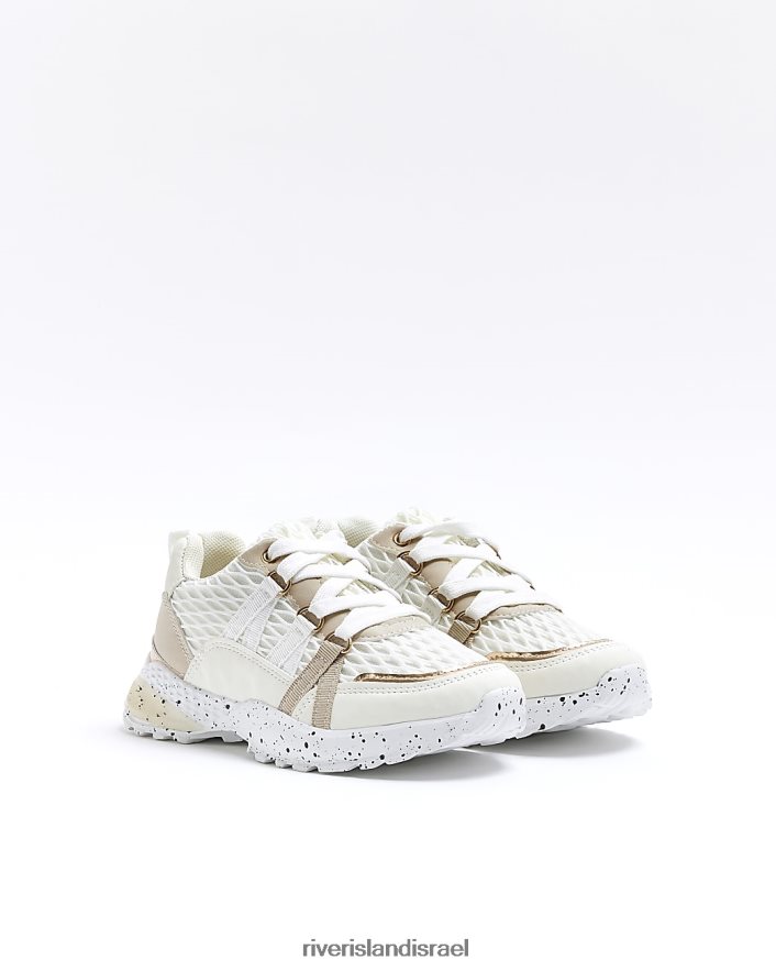הַנעָלָה River Island מאמן רשת g מנומר לבן בנות BDZ4086236