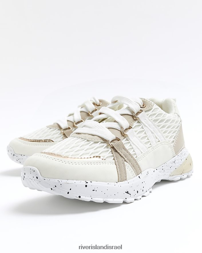 הַנעָלָה River Island מאמן רשת g מנומר לבן בנות BDZ4086236