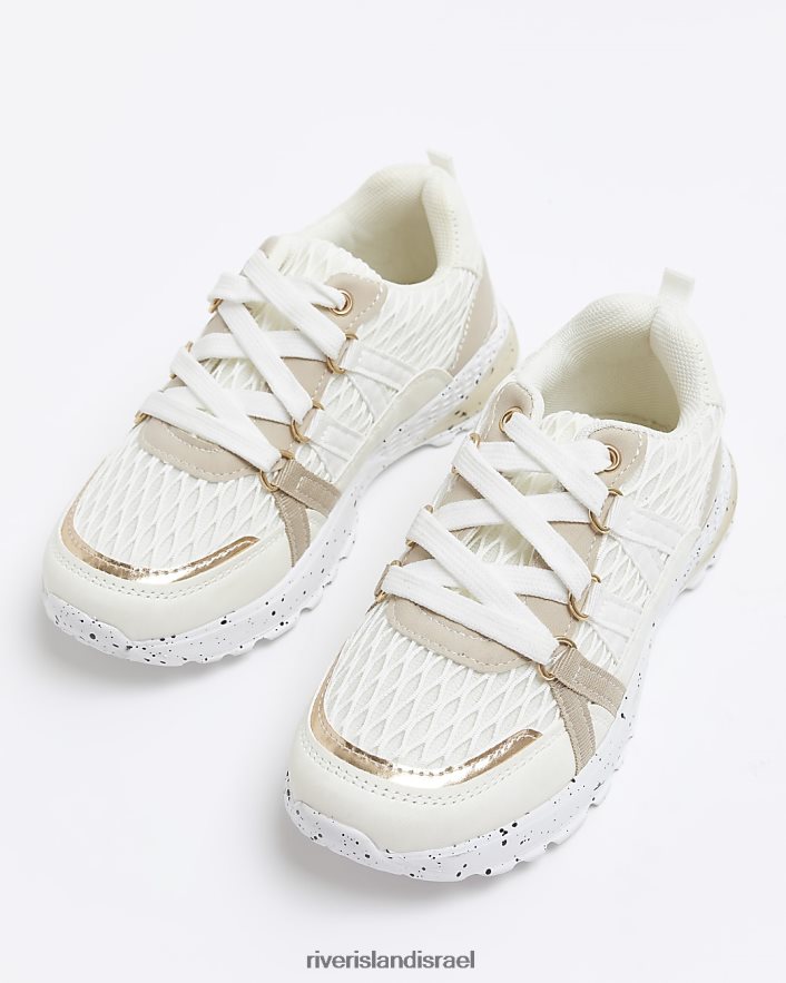 הַנעָלָה River Island מאמן רשת g מנומר לבן בנות BDZ4086236