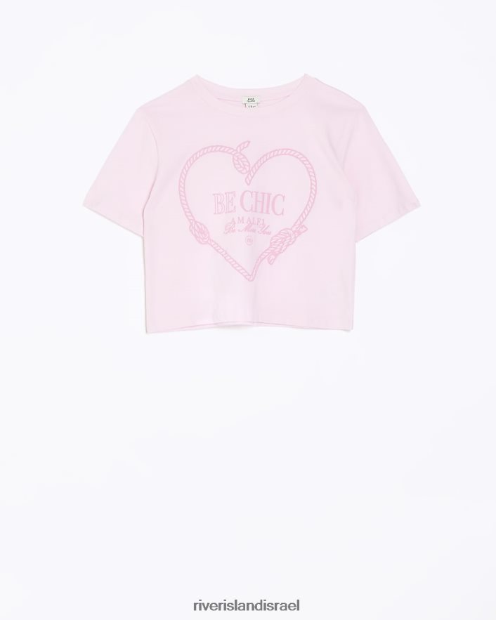 לבוש River Island g חולצת טריקו רקומה וָרוֹד בנות BDZ4086276