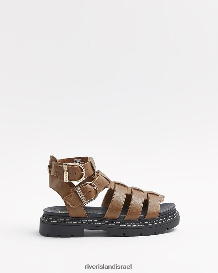 הַנעָלָה River Island g סנדלי גלדיאטור חום בנות BDZ4086329
