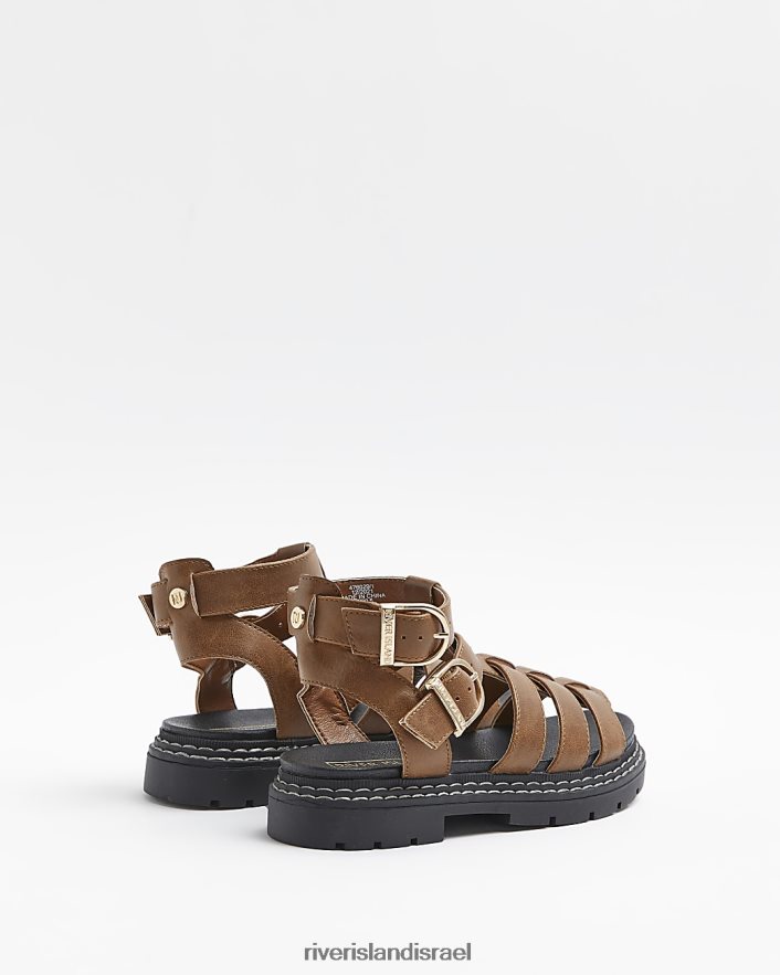הַנעָלָה River Island g סנדלי גלדיאטור חום בנות BDZ4086329