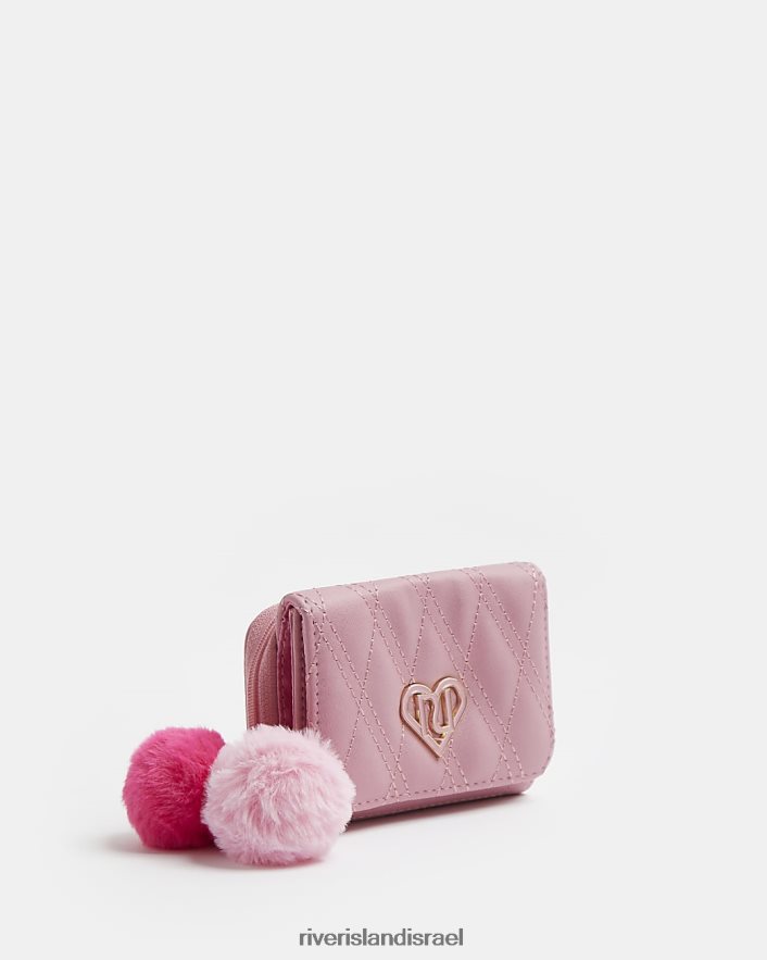 אביזרים River Island g ארנק פונפון מרופד וָרוֹד בנות BDZ4086382