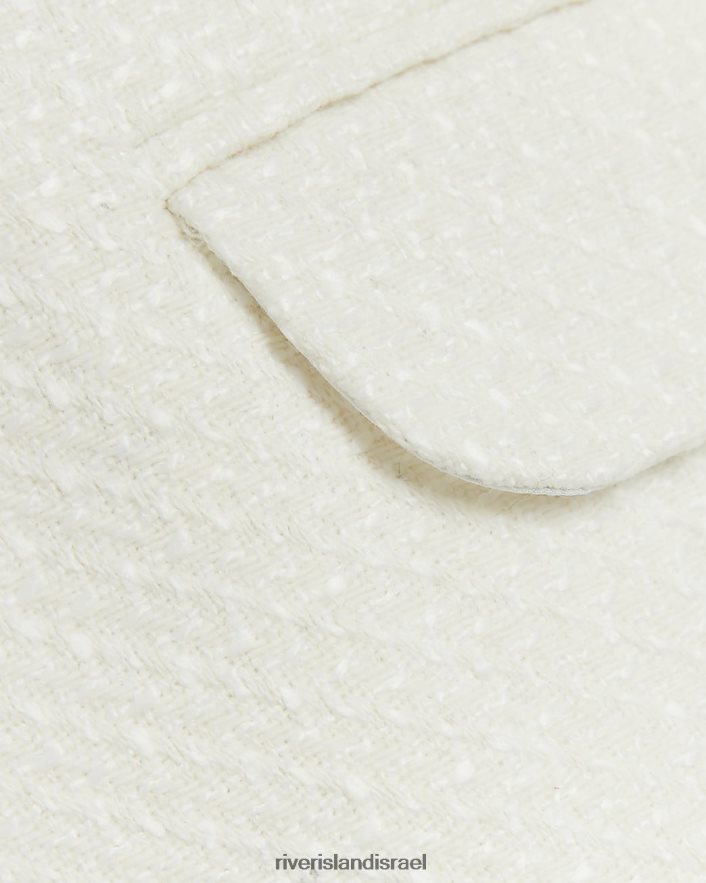 לבוש River Island בלייזר g boucle לבן בנות BDZ4086238