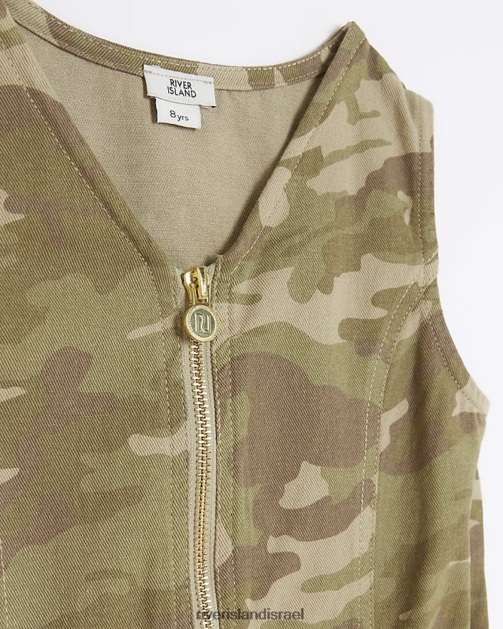 לבוש River Island שמלת שירות עם רוכסן של g camo חָקִי בנות BDZ4083200