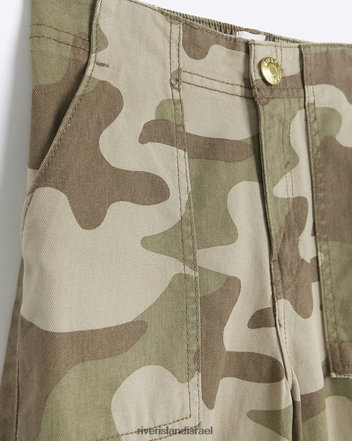 לבוש River Island מכנסי מטען בהדפסה של g camo חָקִי בנות BDZ4083400
