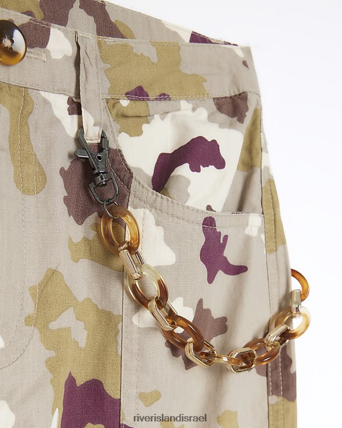 לבוש River Island מכנסי g camo cargo חום בנות BDZ4086247