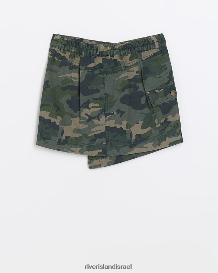 לבוש River Island חצאית עטיפה של g cargo camo ירוק בנות BDZ4086318