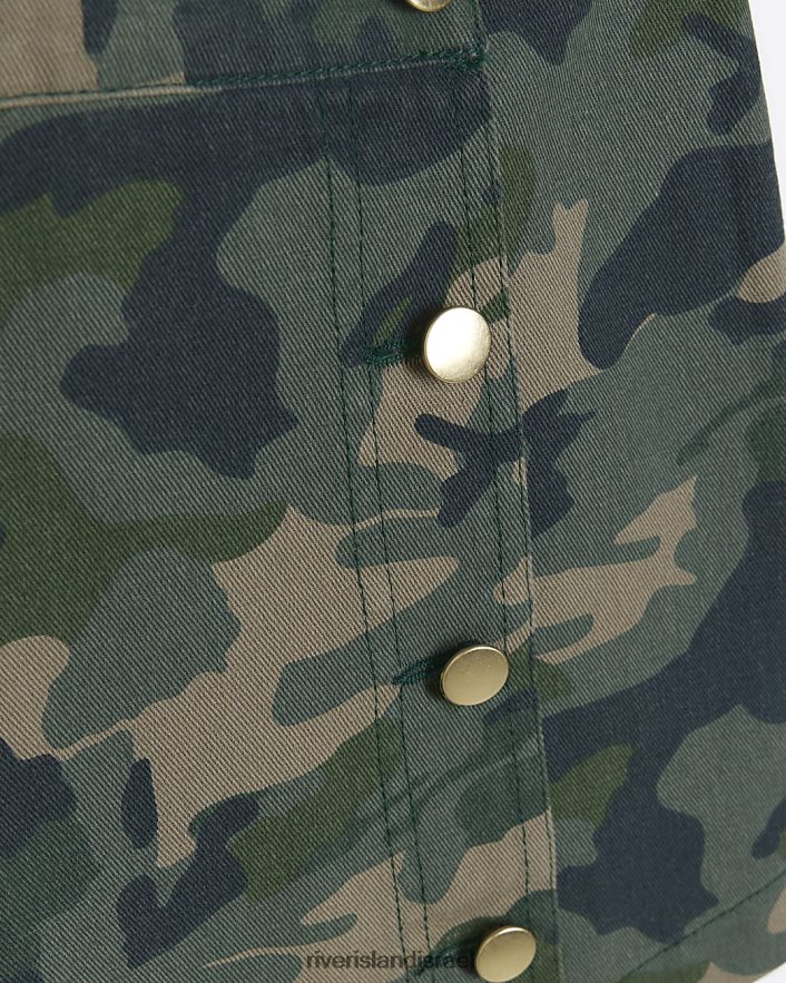 לבוש River Island חצאית עטיפה של g cargo camo ירוק בנות BDZ4086318