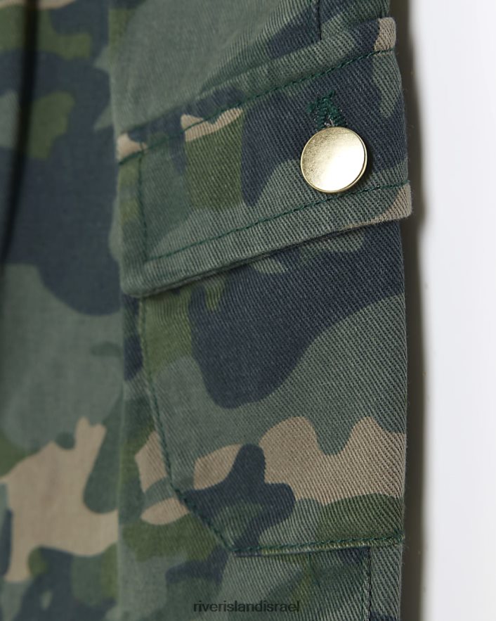 לבוש River Island חצאית עטיפה של g cargo camo ירוק בנות BDZ4086318