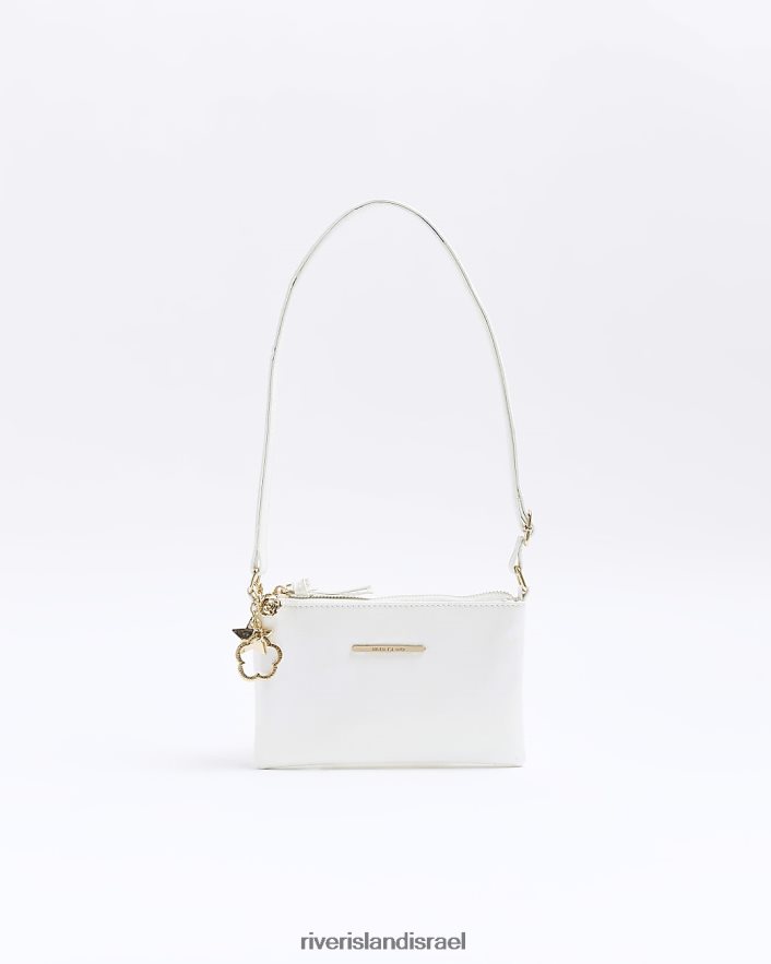 אביזרים River Island g charm cross body תיק לבן בנות BDZ4083355