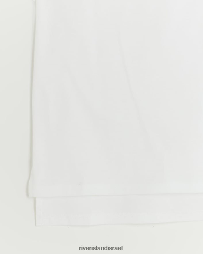 לבוש River Island g corsage חולצת טריקו לבן בנות BDZ4083238