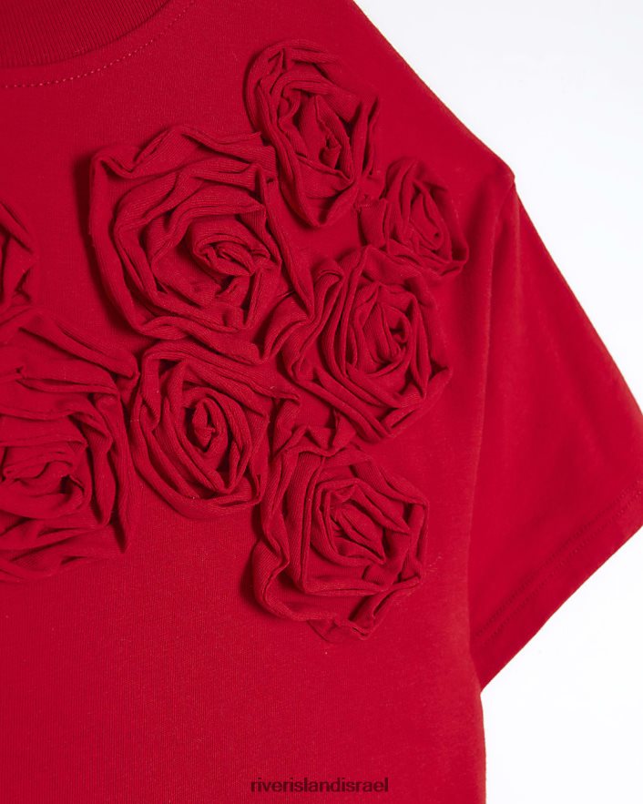 לבוש River Island g corsage חולצת טריקו אָדוֹם בנות BDZ4083239