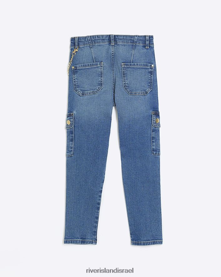 לבוש River Island שרשרת g detail cargo סקיני ג'ינס כְּחוֹל בנות BDZ4086231