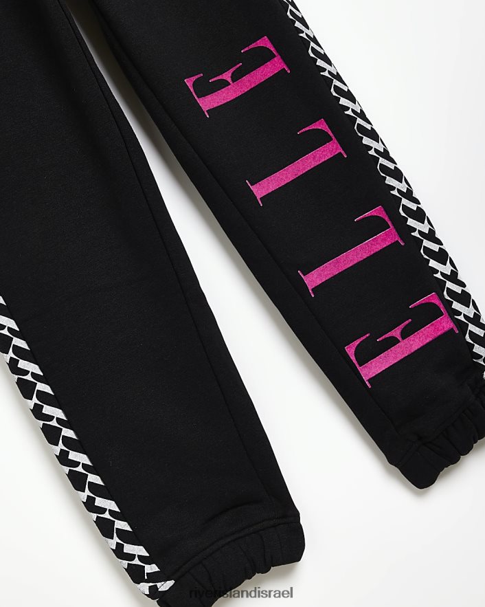 לבוש River Island ג'וגרי רצועות לוגו של g elle שָׁחוֹר בנות BDZ4086483