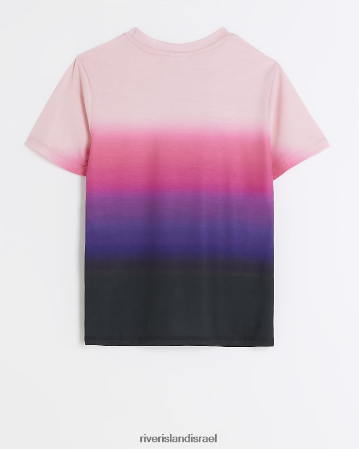 לבוש River Island חולצת טריקו של g hype ombre סָגוֹל בנות BDZ4086511