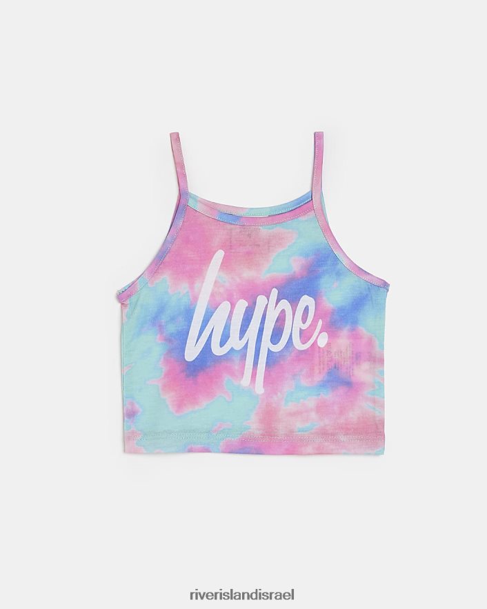 לבוש River Island g hype tie dye cami top וָרוֹד בנות BDZ4086513