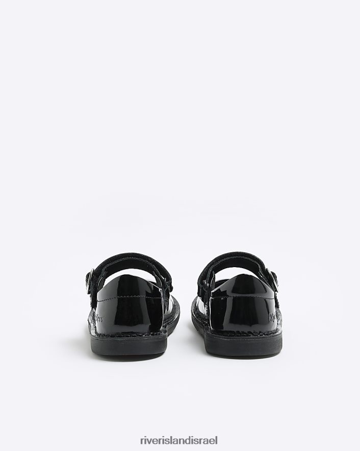 הַנעָלָה River Island נעלי אבזם מעור g kickers שָׁחוֹר בנות BDZ4086502