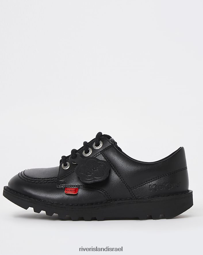 הַנעָלָה River Island נעלי שרוכים מעור g kickers שָׁחוֹר בנות BDZ4086503