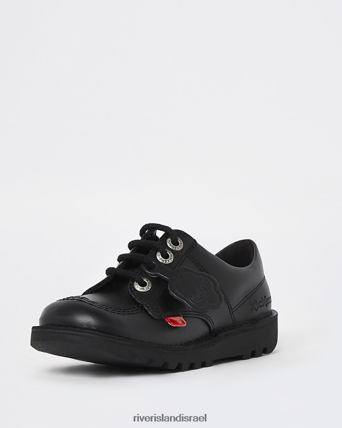הַנעָלָה River Island נעלי שרוכים מעור g kickers שָׁחוֹר בנות BDZ4086503