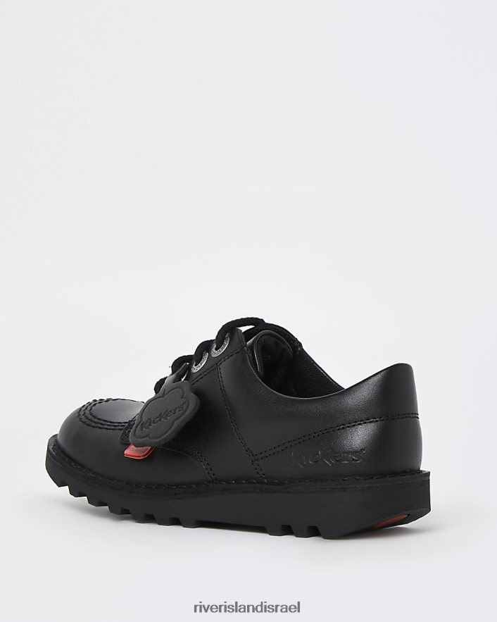 הַנעָלָה River Island נעלי שרוכים מעור g kickers שָׁחוֹר בנות BDZ4086503