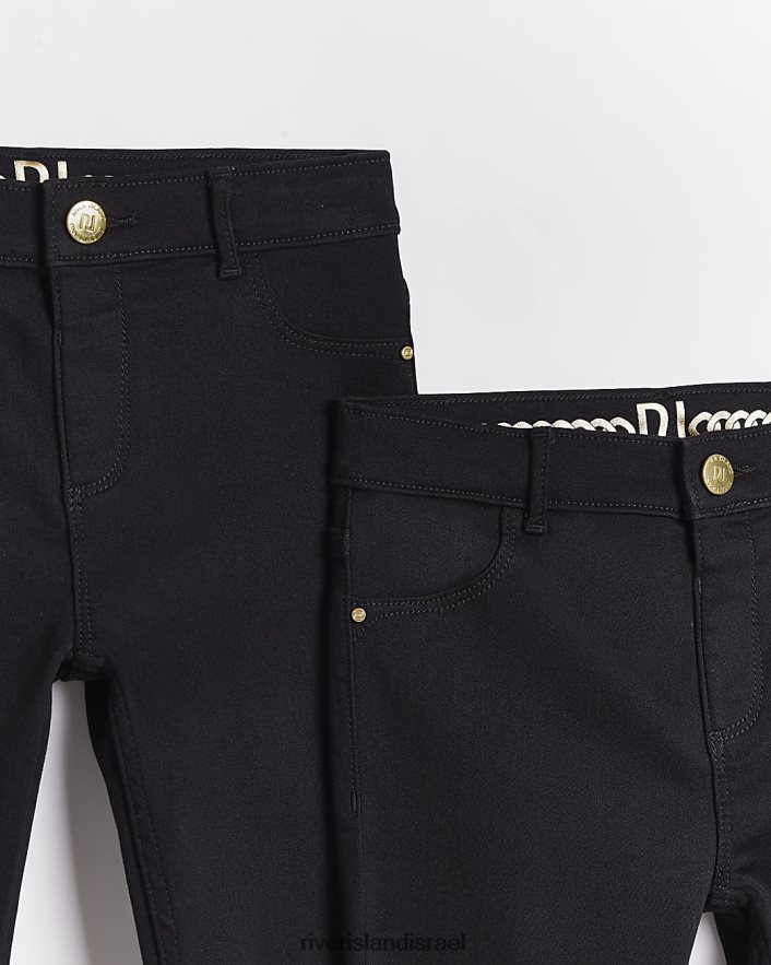 לבוש River Island g molly jeggings 2 חבילה שָׁחוֹר בנות BDZ4086307