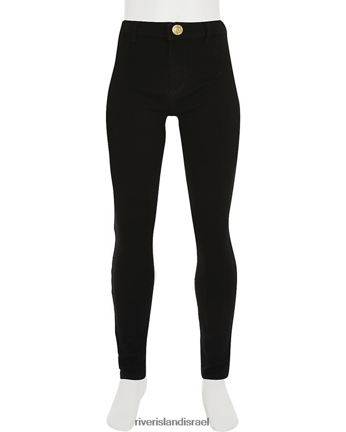 לבוש River Island g molly אמצע עלייה jeggings שָׁחוֹר בנות BDZ4086326