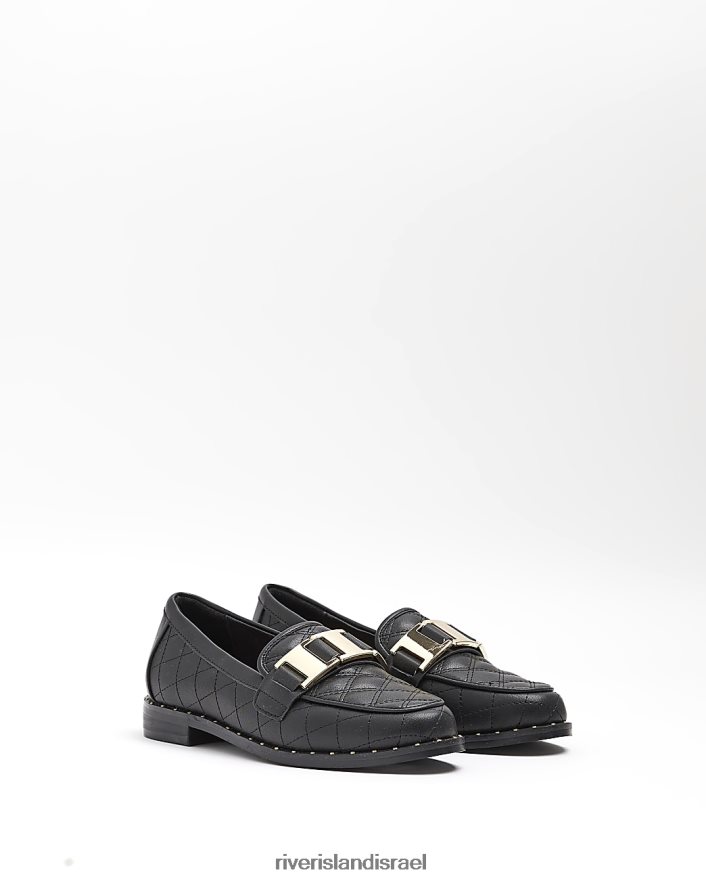 הַנעָלָה River Island נעלי טלאים מרופדות של g pu שָׁחוֹר בנות BDZ4083414