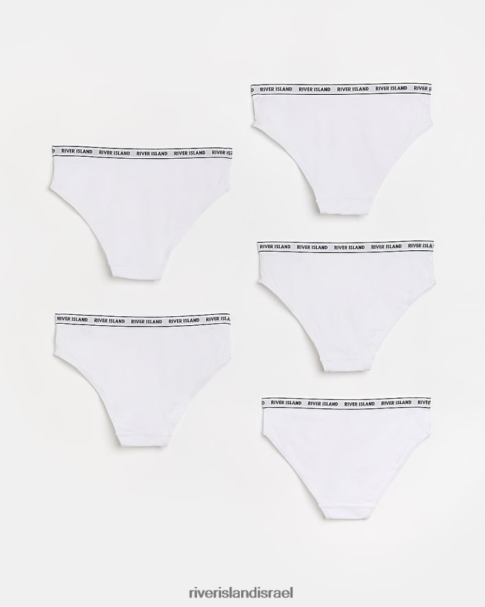 אביזרים River Island תחתונים ממותגים g ri 5 מארז לבן בנות BDZ4086473