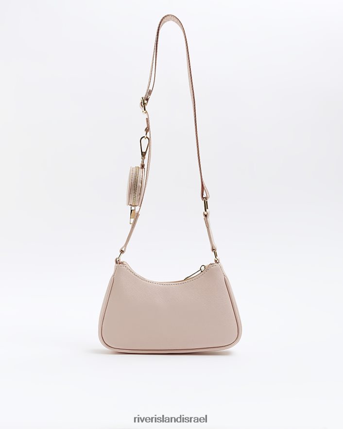 אביזרים River Island g ri מונוגרמה תיק צולב גוף חום בנות BDZ4086319