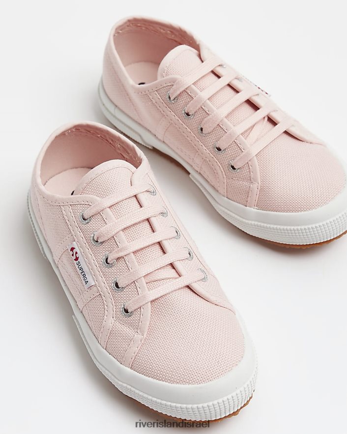 הַנעָלָה River Island מאמני קנבס עם שרוכים של g superga וָרוֹד בנות BDZ4083455