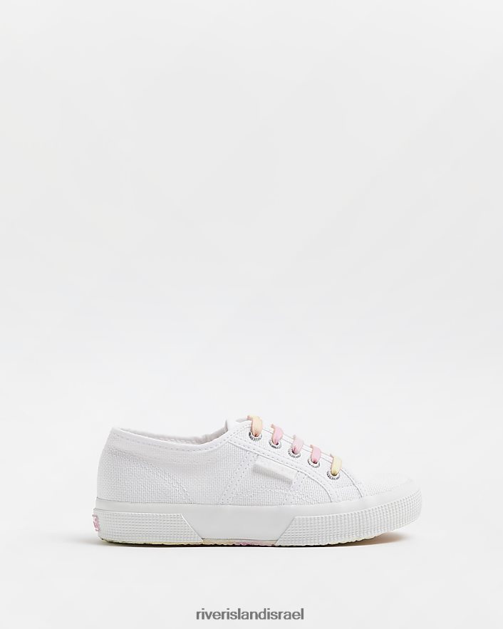 הַנעָלָה River Island נעלי שרוכים של g superga rainbow לבן בנות BDZ4083459