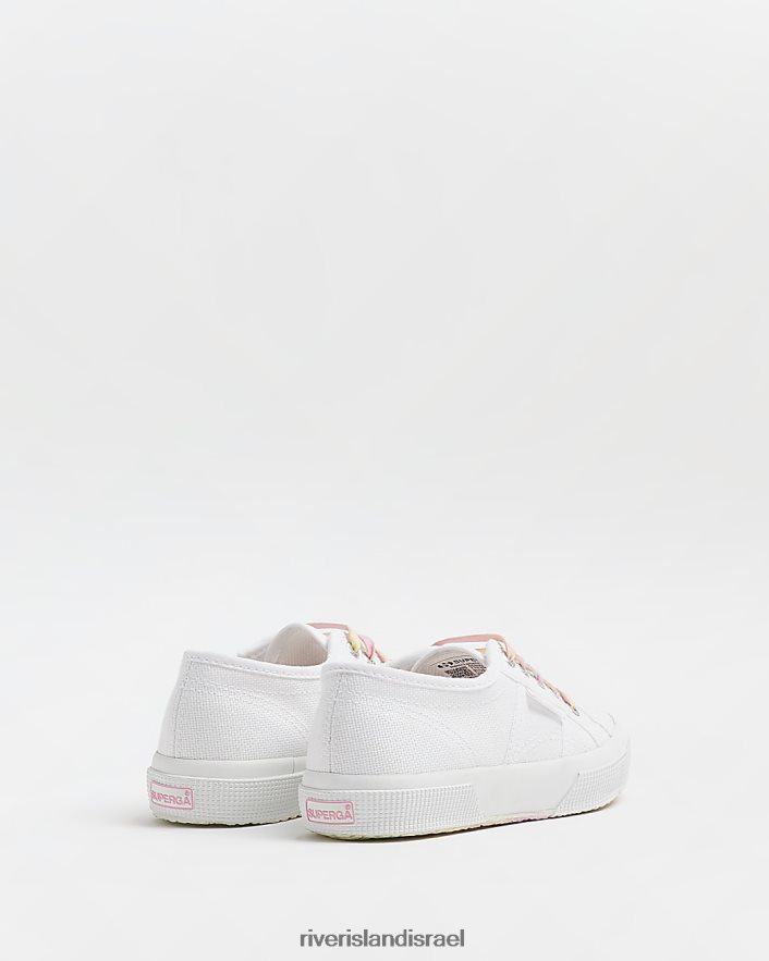 הַנעָלָה River Island נעלי שרוכים של g superga rainbow לבן בנות BDZ4083459