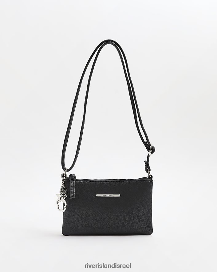 אביזרים River Island g zip charm cross body תיק שָׁחוֹר בנות BDZ4083353