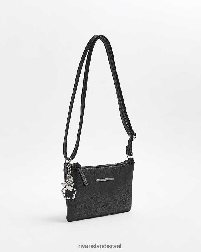 אביזרים River Island g zip charm cross body תיק שָׁחוֹר בנות BDZ4083353