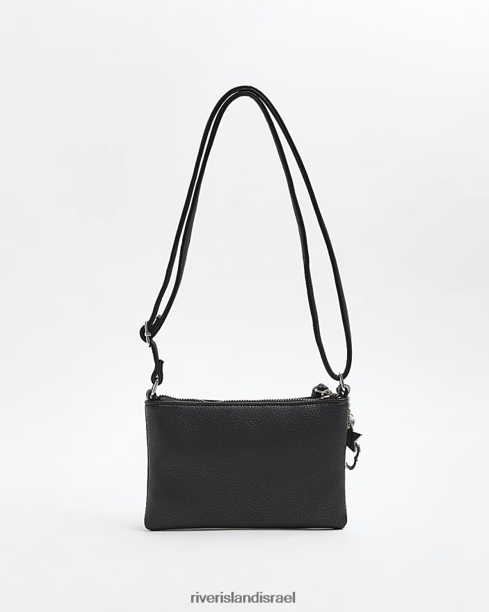 אביזרים River Island g zip charm cross body תיק שָׁחוֹר בנות BDZ4083353