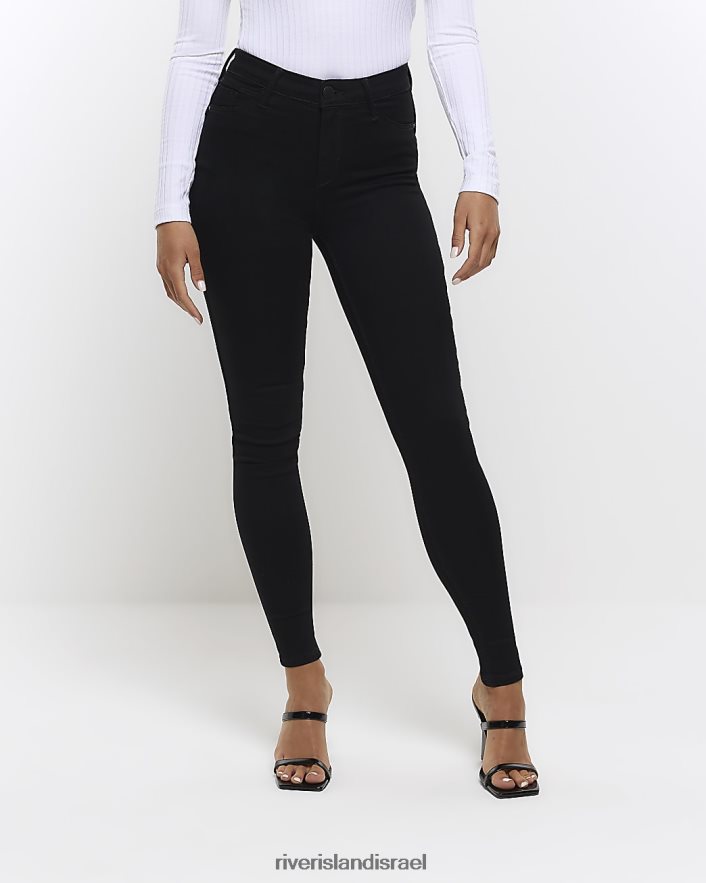 לבוש River Island jeggings באמצע עלייה שָׁחוֹר נשים BDZ4084525