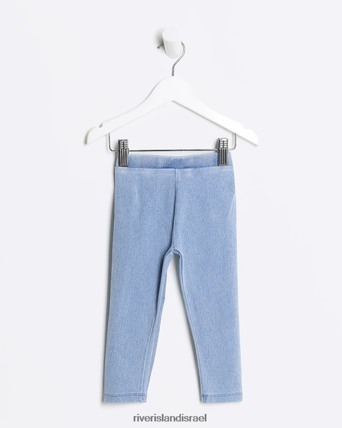 לבוש River Island מ"ג קשת פרט jeggings כְּחוֹל בנות BDZ4086644