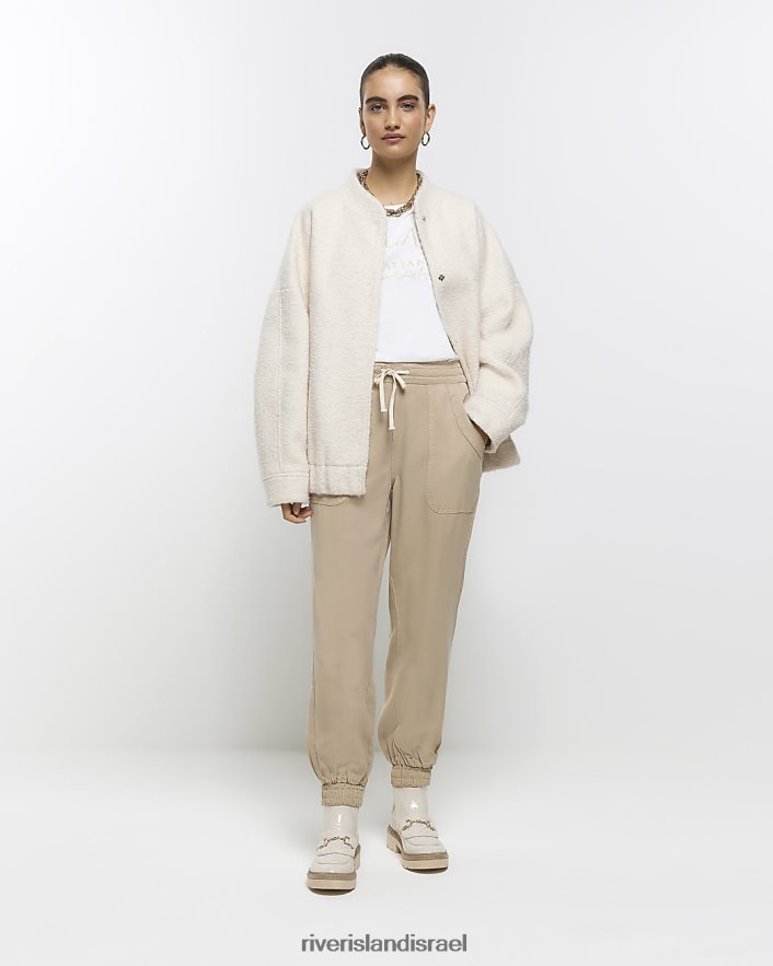 לבוש River Island נעלי ריצה עם אזיקי lyocell בז' נשים BDZ4081287