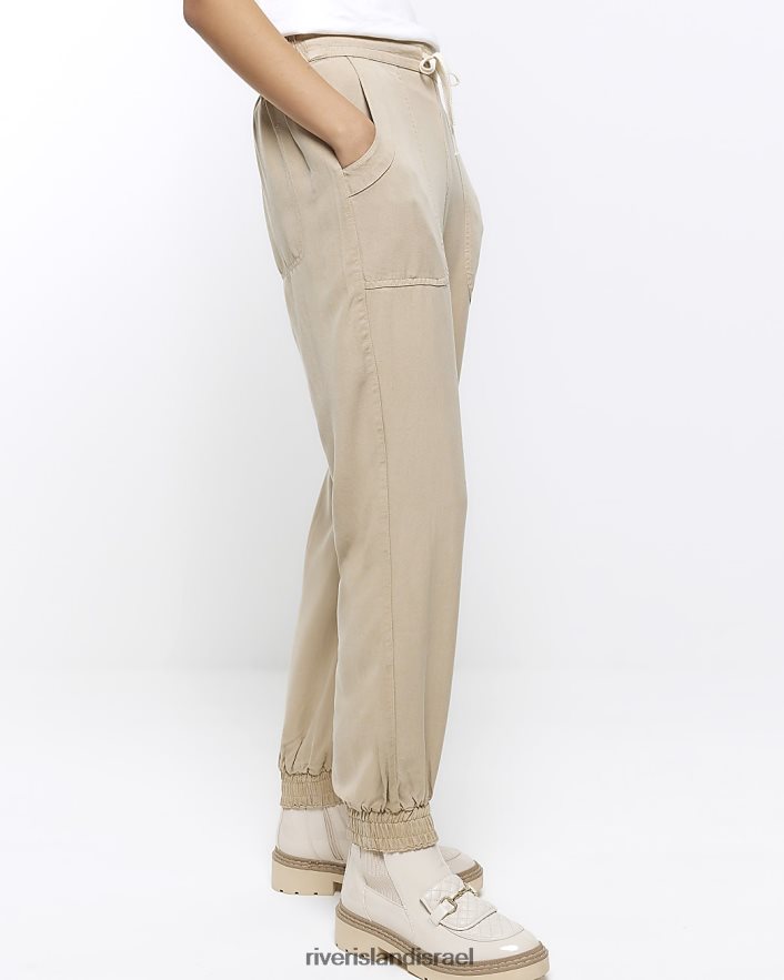 לבוש River Island נעלי ריצה עם אזיקי lyocell בז' נשים BDZ4081287
