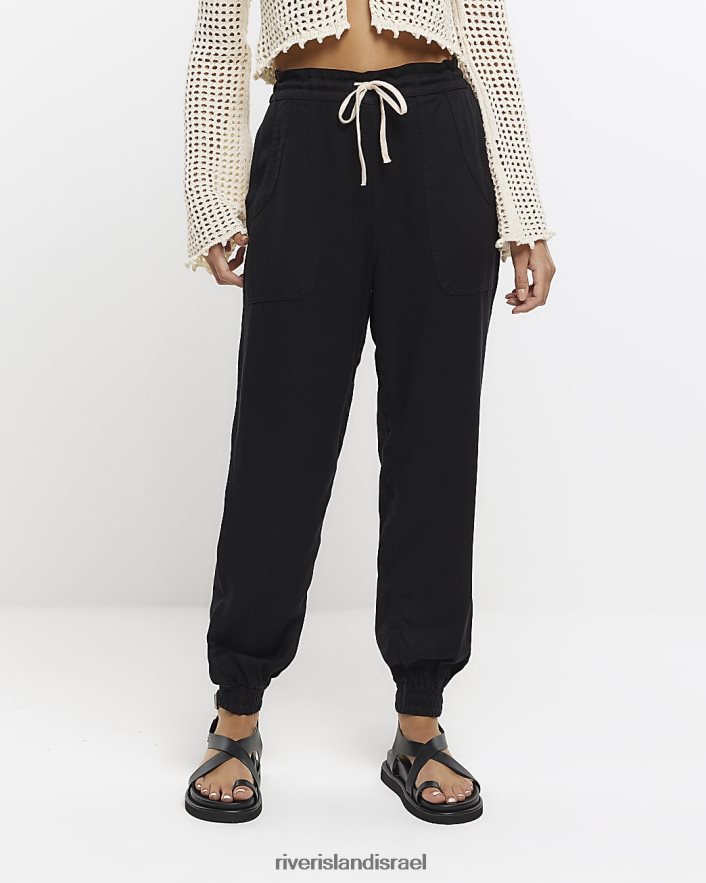 לבוש River Island נעלי ריצה עם אזיקי lyocell שָׁחוֹר נשים BDZ4081288