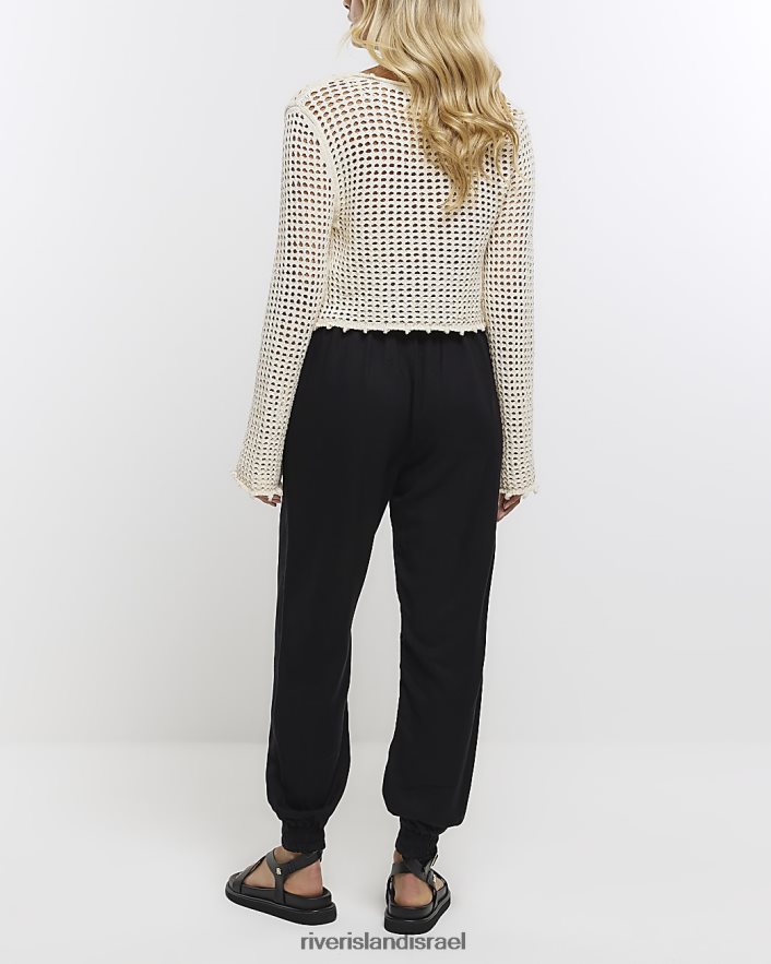 לבוש River Island נעלי ריצה עם אזיקי lyocell שָׁחוֹר נשים BDZ4081288