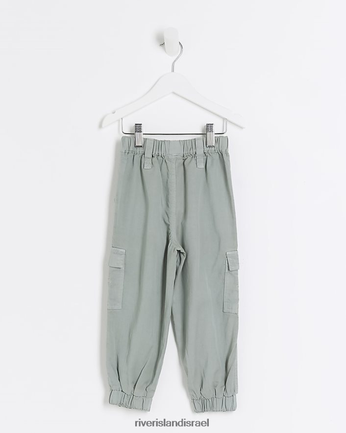 לבוש River Island מכנסיים מטען lyocell mg ירוק בנות BDZ4086598