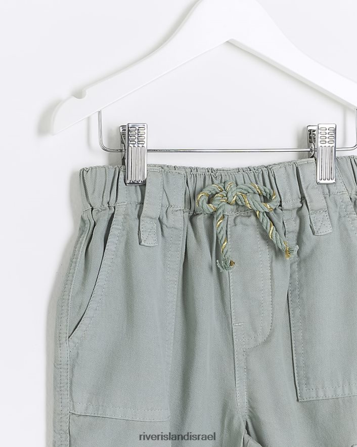 לבוש River Island מכנסיים מטען lyocell mg ירוק בנות BDZ4086598