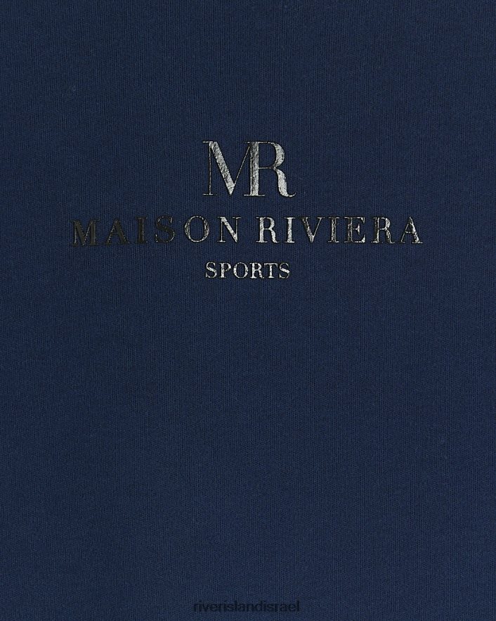 לבוש River Island חולצת טריקו מודבקת ב- maison rivera חיל הים בנים BDZ4086860