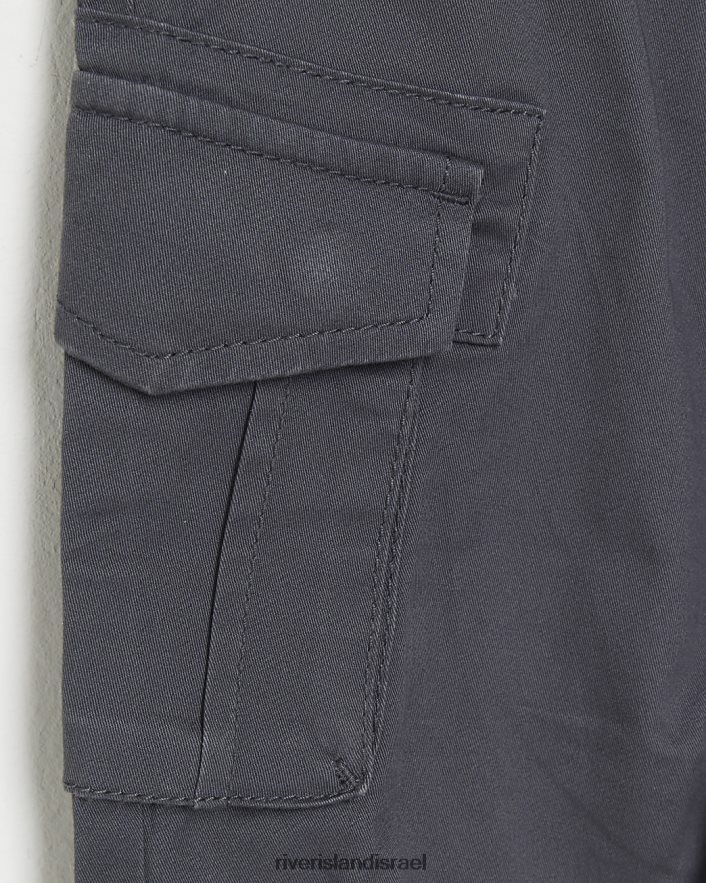 לבוש River Island מכנסי מטען עם חפתים של mb אפור בנים BDZ4083549