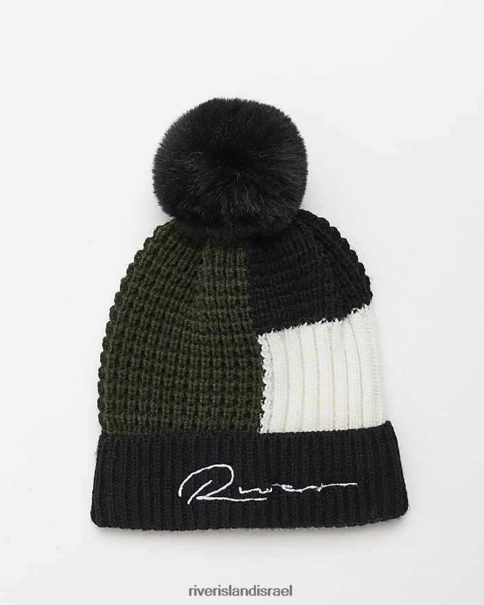 אביזרים River Island כובע mb color block beanie שָׁחוֹר בנים BDZ4086848